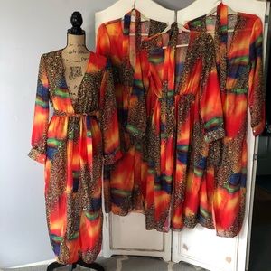 Animal Print Kaftan Cover Up NEW